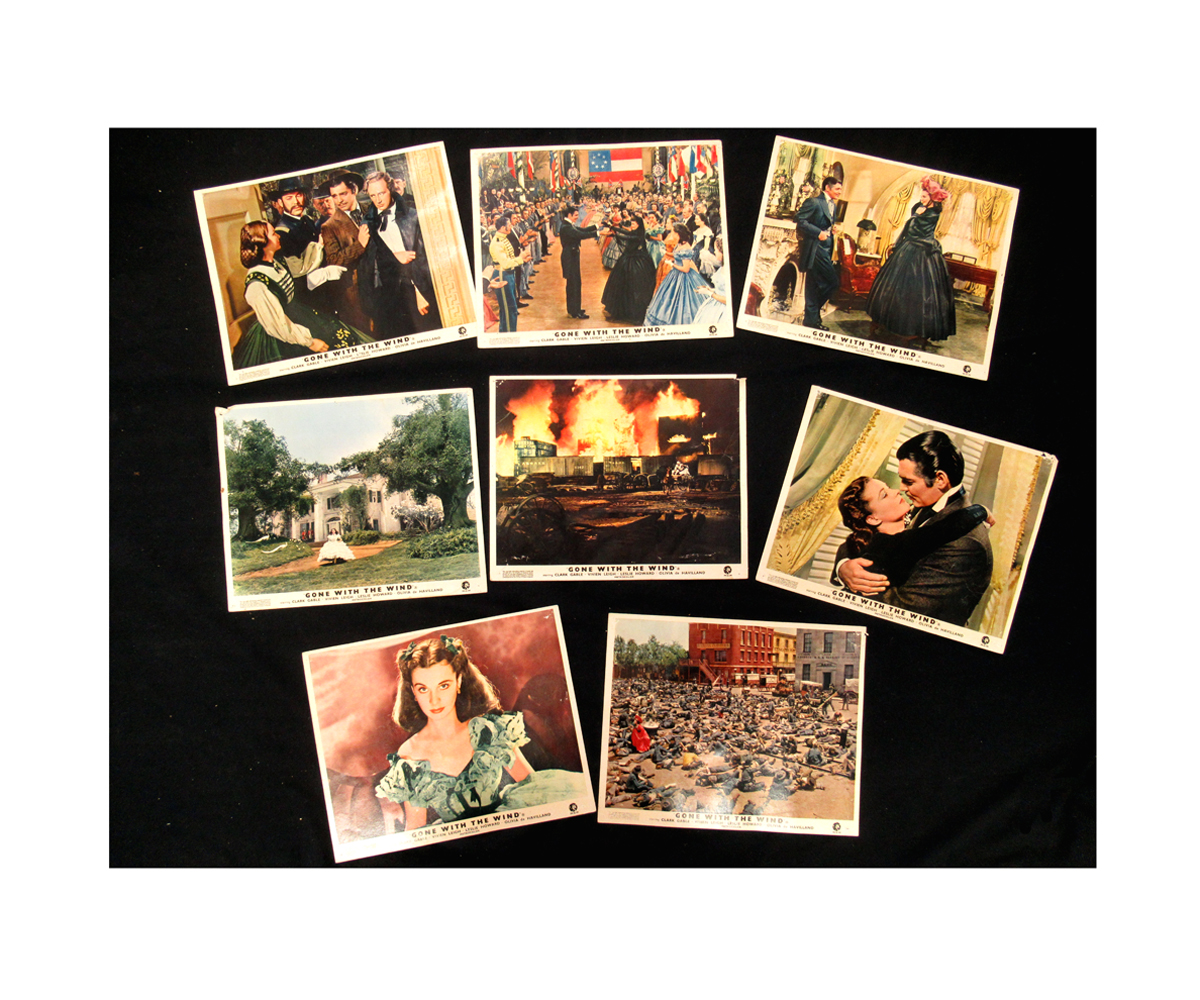GONE WITH THE WIND, set of eight coloured lobby cards, MGM circa 1968 re-release, each approx 200
