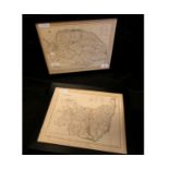 S LEWIS: NORFOLK - SUFFOLK, 2 engraved hand coloured maps circa 1840 each approx 235 x 325mm, framed