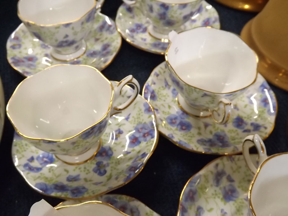 Royal Albert chintz decorated part tea wares, comprising six cups and saucers, sugar bowl and - Image 2 of 3