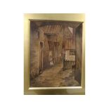 G Brown, signed, pair of watercolours, Street scene etc (2)