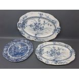 Copeland Spode plate, two graduated platters