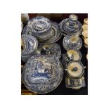 Large quantity of Copeland Spode Italian decorated tea wares, to include graduated set of plates,