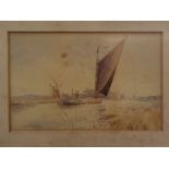 William Leslie Rackham, signed, two watercolours, "Abbey Reach" and "Wherry passing a Mill", 10 x