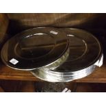 Set of twelve WMF silver plated 13ins plates