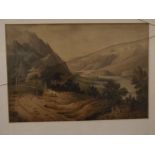 Early 19th century English school, watercolour, Lakeland scene, 11 x 16ins 350-80