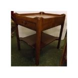 Late 20th century occasional table with galleried top to a single fitted drawer with shelf beneath