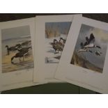 John Cyril Harrison, set of four coloured prints, printed and published by The Norfolk Naturalists