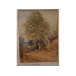 19th century English school, group of three watercolours, Country landscapes, assorted sizes (3)