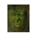 Composition Green Man mask, 10ins x 8ins