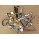 Mixed Lot: various late 20th century wrist watches including Ingersoll, Pulsar, Sekonda, Gradus