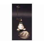 Mixed Lot: base metal Continental desk stand, the base fashioned as three snails with applied