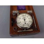 Oak boxed and cased portable speed indicator by Elliot No 15148