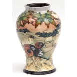 Modern Moorcroft Swaledale pattern vase, circa 2007, 9 1/2 ins high