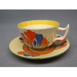 Clarice Cliff Crocus cup and saucer