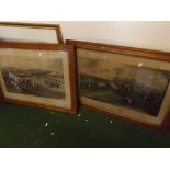 After F C Turner, engraved by G & C Hunt, "Vale of Aylesbury Steeple Chase - plates 1 and 3", 13 x