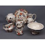 Group of Mason's Ironstone Mandarin china wares to include two miniature jugs, a further tea