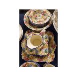 Quantity of Royal Winton ivory chintz decorated part tea wares