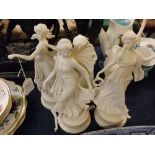 Three Wedgwood figurines from The Dancing Hours collection, together with a Royal Worcester First