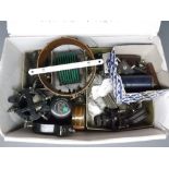 Box containing vintage 1920s/30s radio parts