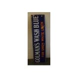 Vintage Colman's Washable Blue for Snow White Linen enamel sign, 16ins x 62ins