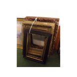 Group of five Victorian and later gilt gesso and other picture frames