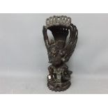 Possibly Indian carved hardwood mythical birdman figure (a/f), 10ins tall