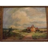 Joe Fairhurst, signed and dated '79, oil on canvas, Norfolk Landscape, 18 x 24ins