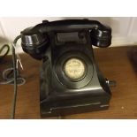 Vintage black Bakelite Ericsson telephone with plaque to reverse "Mining Table telephone", dated