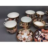 Mixed Lot: Royal Crown Derby cups and saucers, together with a further coffee can etc (16)