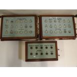 Two mid-20th century Anderson & Angell & Co Ltd officer's rooms bell indicator boxes, each with 18