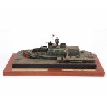 Painted composition model "Queen of the Delta" (US Mobile Riverine Force, Brown water Navy,