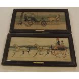 After Cecil Aldin, pair of chromolithographs, "Hyde Park" and "Brighton", 9 x 20ins (2)