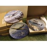 Six boxed Bradford Exchange collectors' plates of Heroes over Home Territory by Roy Huxley and