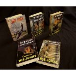 W E JOHNS: Five "Steeley" Titles: SKY HIGH [1936], 1st edition, original cloth, dust-wrapper;