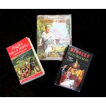 W E JOHNS: 3 titles: BIGGLES TAKES A HOLIDAY, 1949, 1st edition, original cloth, dust-wrapper (