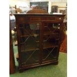 Reproduction mahogany astragal glazed bookcase, 38 1/2 ins wide