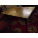 Mahogany centre table, on cabriole legs, 56ins wide
