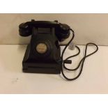 Vintage black Bakelite Ericsson telephone with plaque to reverse "Mining Table telephone", dated