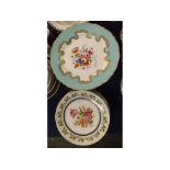 Group of six early 20th century floral decorated dessert plates, a further set of 6 Royal Doulton