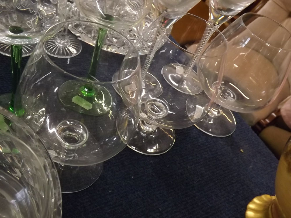 Collection of various 20th century brandy balloons, stemmed Hock glasses, Sundae dishes, circular - Image 3 of 3