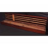 Late 19th/early 20th century mahogany gun case of hinged rectangular form to a fitted interior