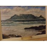 Frans V Zuylen, signed oil on board, "Table Mountain", 17 x 25 1/2 ins