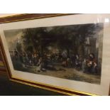 After T Webster, engraved by F Joubert, hand coloured re-strike engraving, "The Playground", 18 x