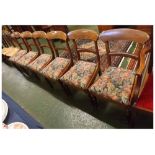 Set of 6 Victorian mahogany bar back dining chairs