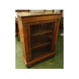 Victorian inlaid walnut pier cabinet, 30ins wide