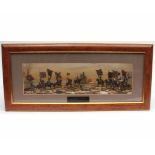 Hand painted composition framed cut-out battle scene, "The Trophies of Austerlitz" (December 2nd