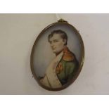 Portrait miniature, Napoleon, 2 3/4 x 2ins