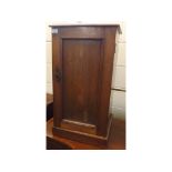 Victorian mahogany single door pot cupboard with brass ringlet handle, 16ins x 14ins x 32ins