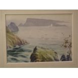 Arthur Royce Bradbury, signed watercolour, Harbour scene, 7 x 10ins, together with a further