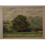 Unsigned watercolour, "Bunster Hill, Dovedale", 8 1/2 x 11ins